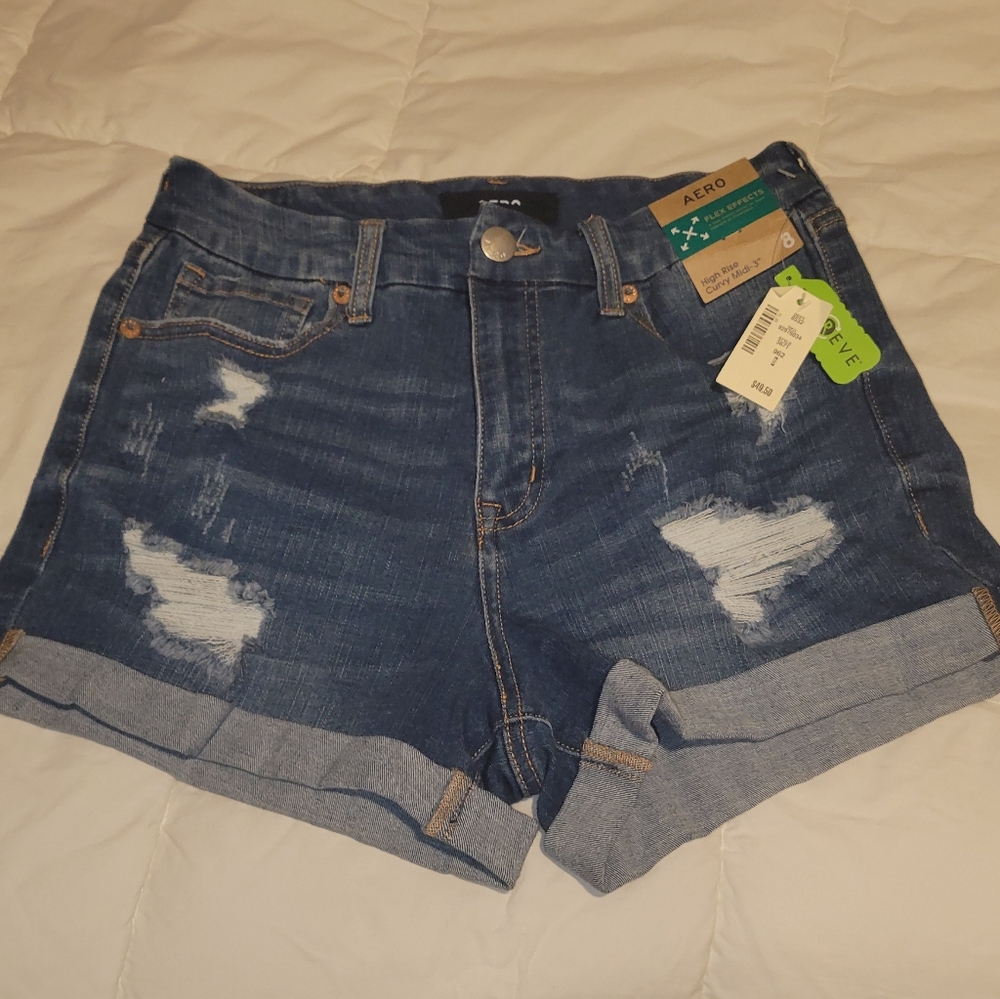 NWT Aero size 8 Hi-Rise Curvy Midi-3" Flex Effects